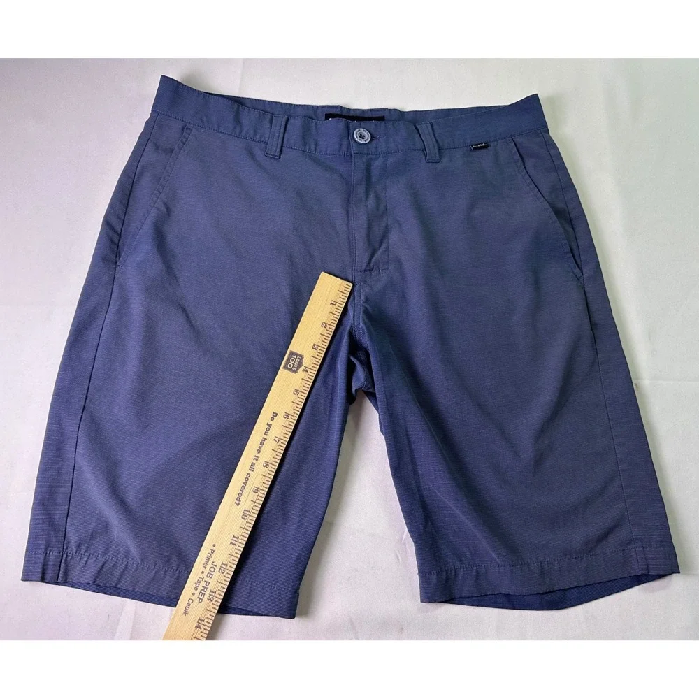 TravisMathew Golf Shorts Blue Heathered Stripe Performance Stretch Hybrid Men 33